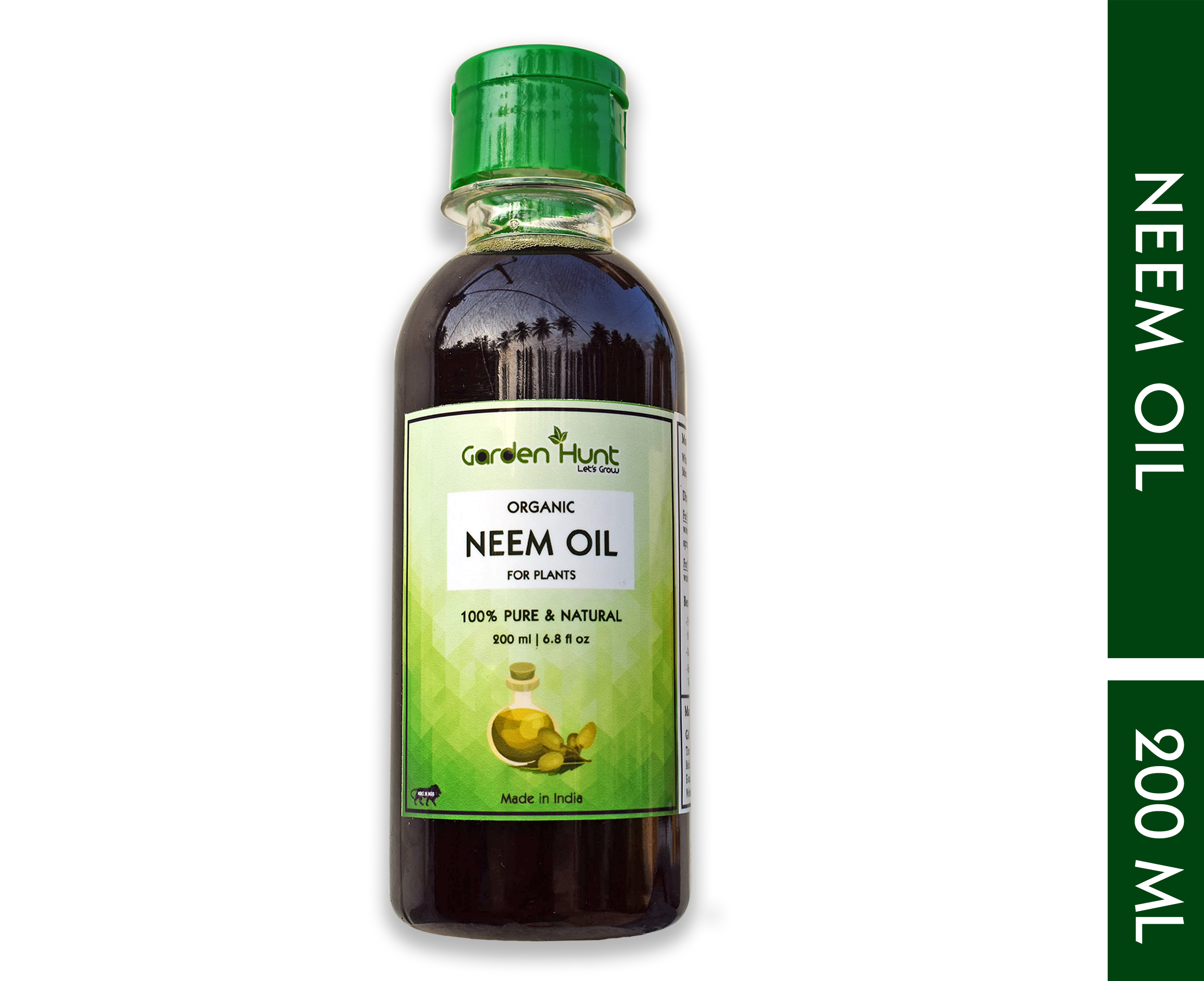Organic, Cold Compressed, Pure Neem Oil (Water Soluble) GardenHunt